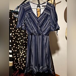 Navy /White stripe dress